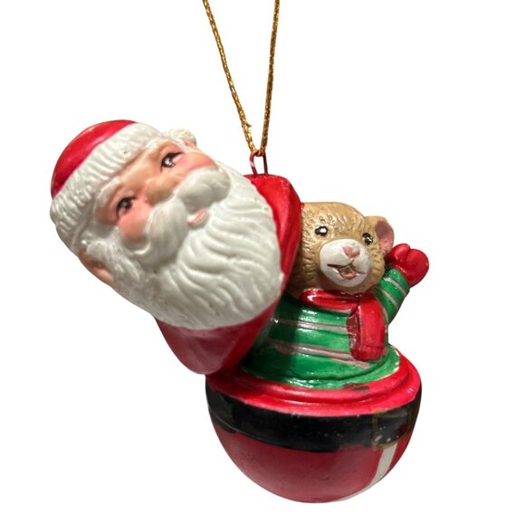 Assorted Christmas Bear & Santa Ornaments, Bundle of 5 - Picture 3 of 9